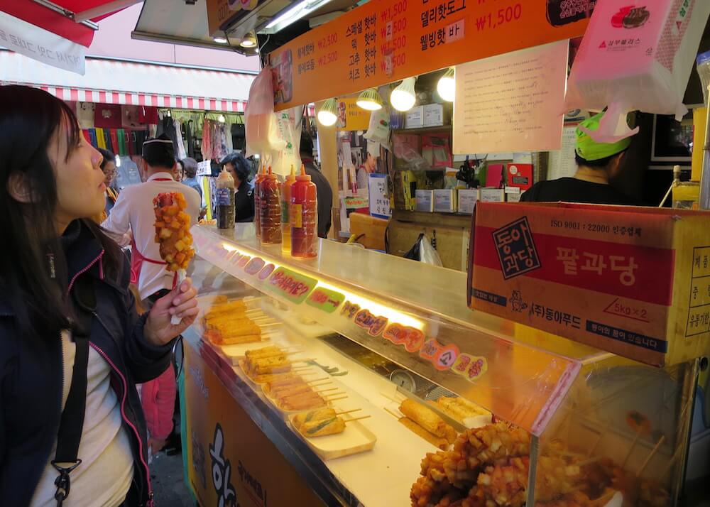 what to eat in seoul - korean corn dog