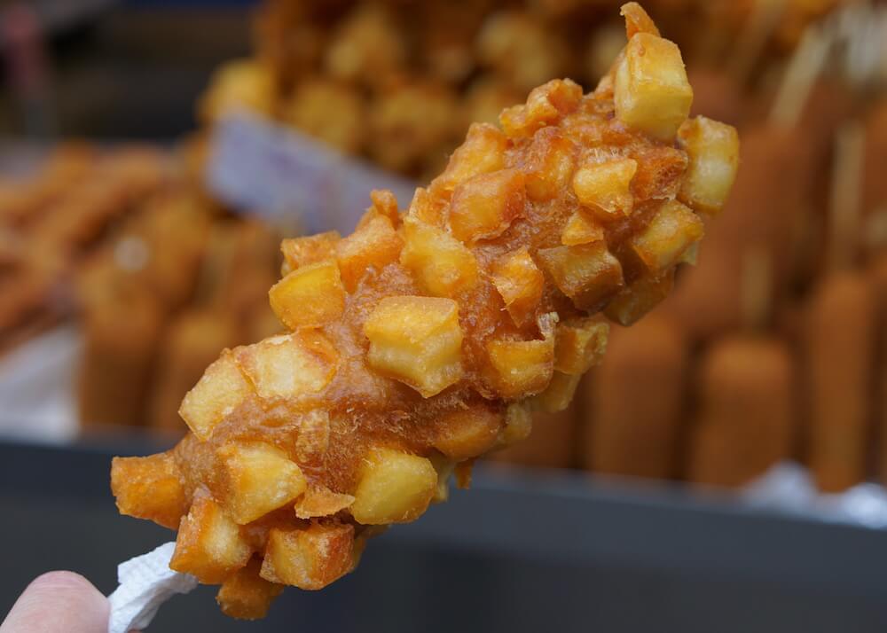 what to eat in seoul - gamja corn dog