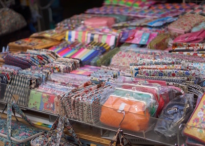 Namdaemun market in Seoul - purses for sale