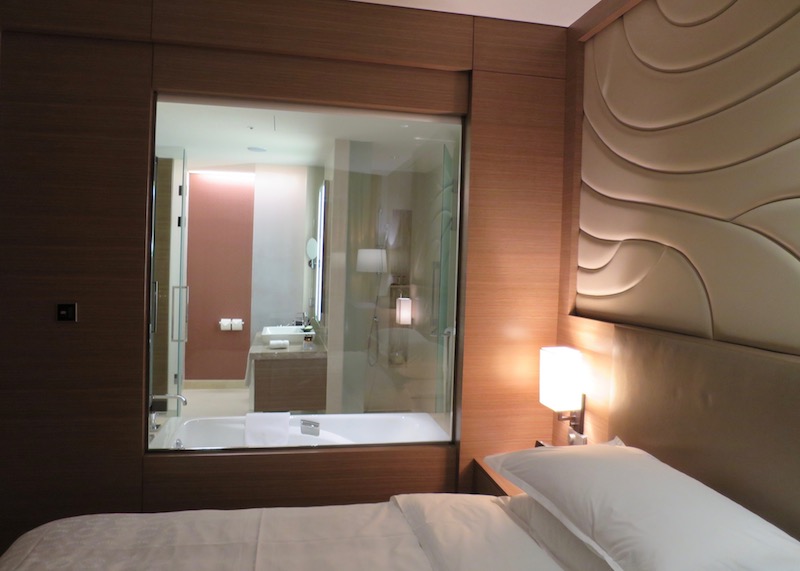 sheraton seoul d cube city hotel - window to bathroom