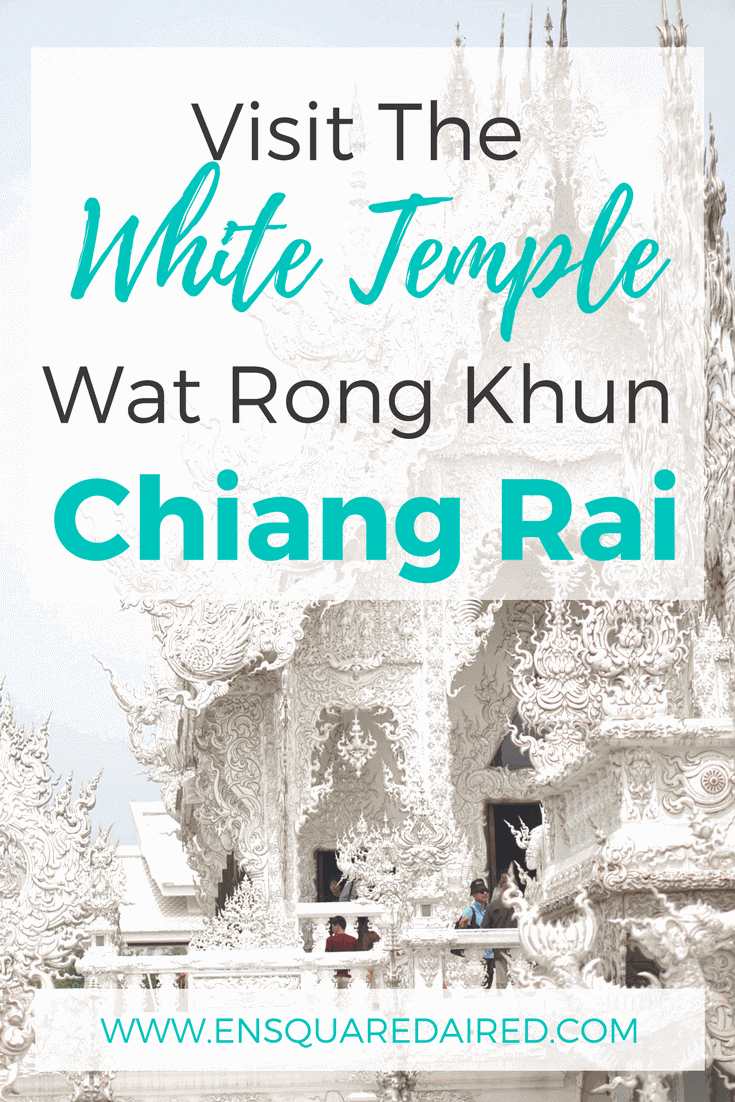 Chiang Rai white temple (Wat Rong Khun). Are you travelling to Northern Thailand and you're looking to visit beautiful temples? Consider visiting Wat Rong Khun (white temple), the most postcard perfect temple you will in Chiang Rai. Take the golden triangle route from Chiang Mai