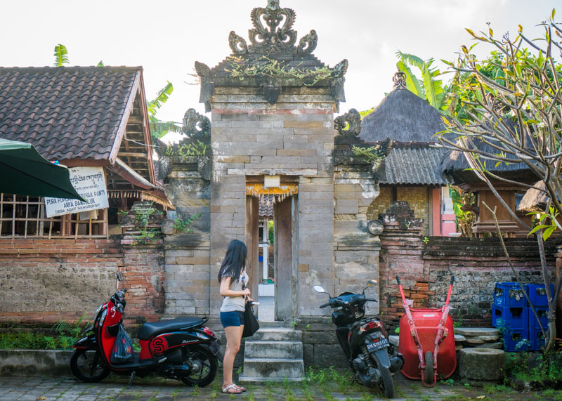 living as a nomad - bali asian girl motorcycle temple