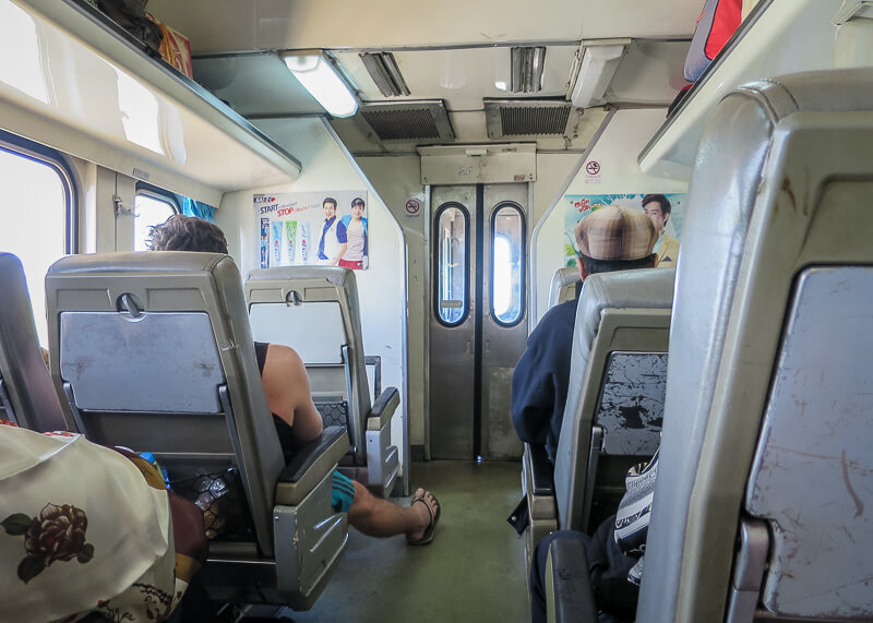 Ayutthaya to Sukhothai - inside train