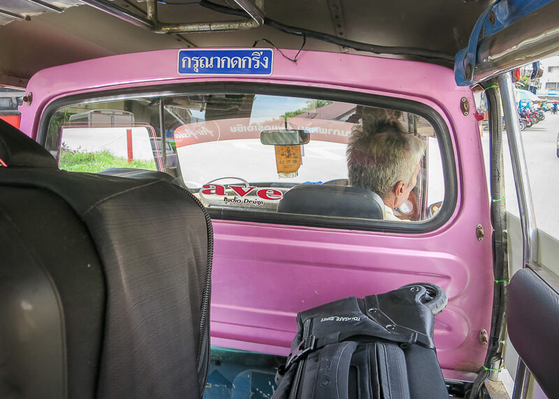 Ayutthaya to Sukhothai - inside tuktuk