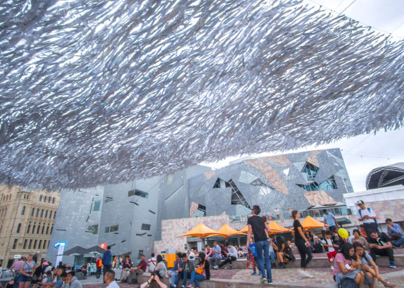 Melbourne travel blog - Art installations in Federation Square