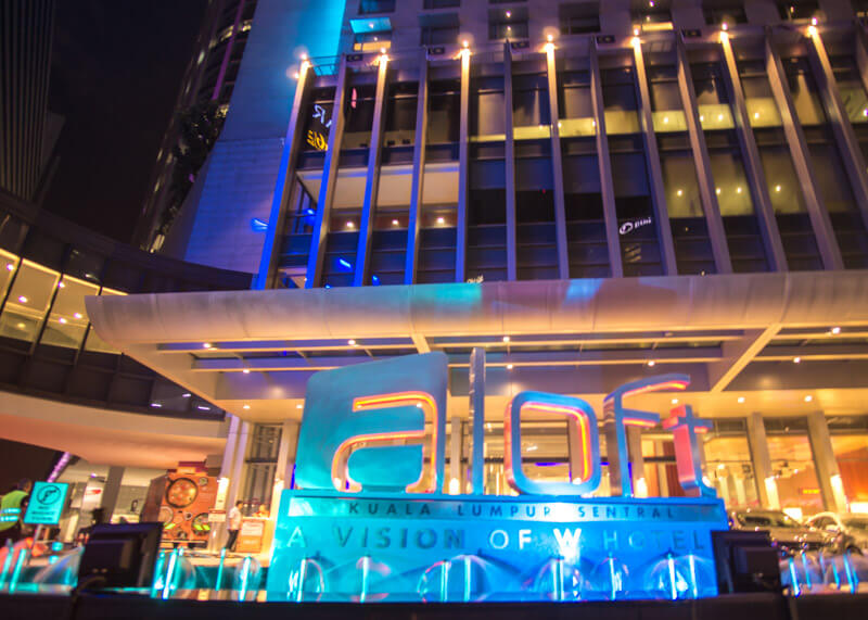 Hotel Aloft KL Sentral - front entrance