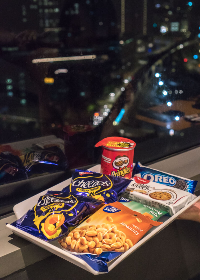 Hotel Aloft KL Sentral - room snacks