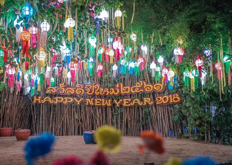 new year chiang mai - happy new year sign