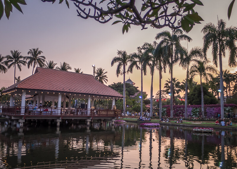 chiang mai flower festival - pond