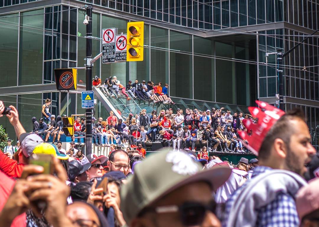 Raptors championship celebration parade - crowds