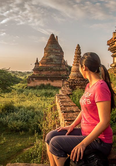 Bagan travel blog - climbing temple
