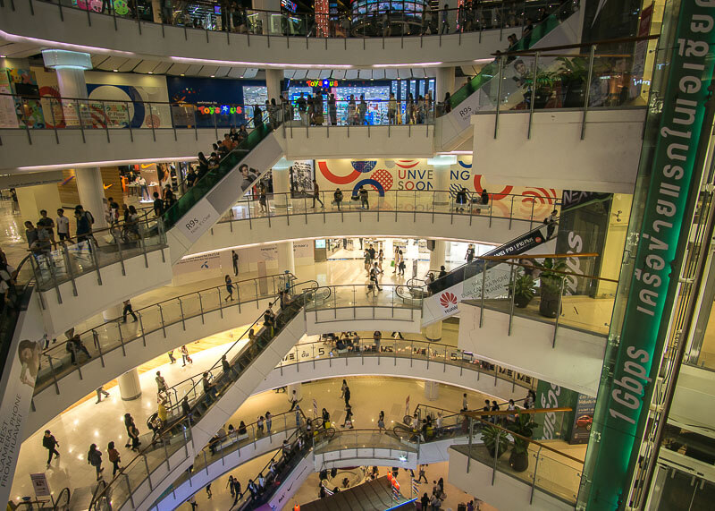 bangkok travel blog - shopping mall