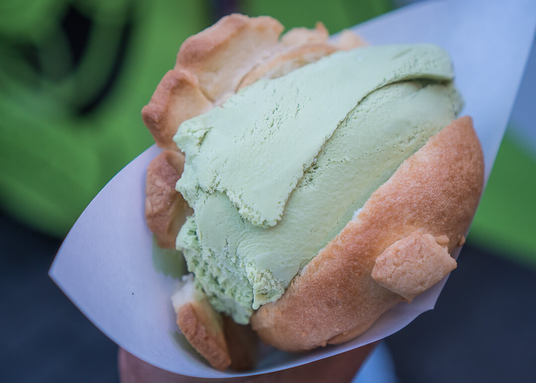 What To Do In Dotonbori - melonpan icecream