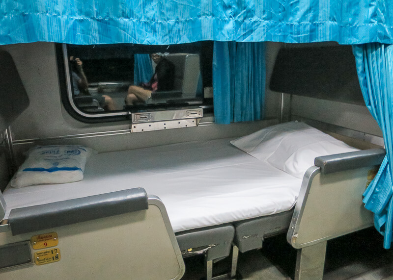 the Surat Thani to Bangkok train ride - bed train