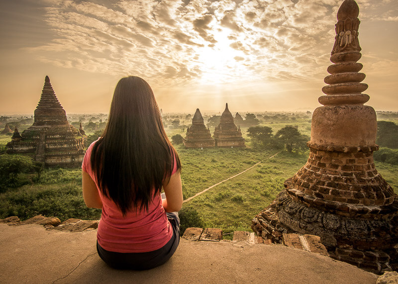 Bagan trip blog - temple sunrise view