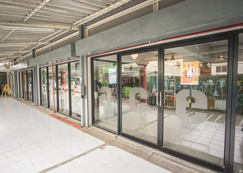 the front of makerspace chiang mai which was founded by nati sang
